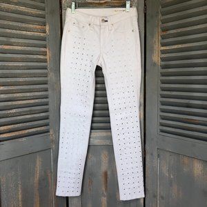 Rag & Bone Studded Skinny Jeans White Sz 25